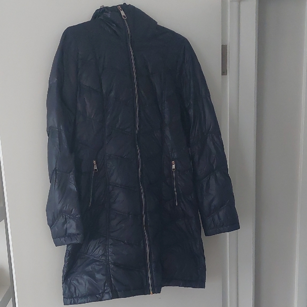 Women's Navy Puffer Coat